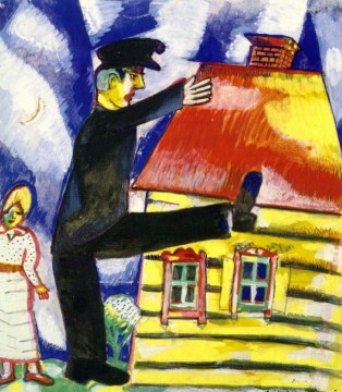 Marchando contemporáneo Marc Chagall Pinturas al óleo